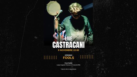 Evento Castracani e Fools Live al Pank Rabbit Frascati - Musica dal vivo, Live, Concerti, DJ Set, Karaoke, Jam Session, Cocktail, Drink, Cibo e Eventi