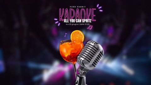 Evento Karaoke - All You Can Spritz! al Pank Rabbit Frascati - Musica dal vivo, Live, Concerti, DJ Set, Karaoke, Jam Session, Cocktail, Drink, Cibo e Eventi